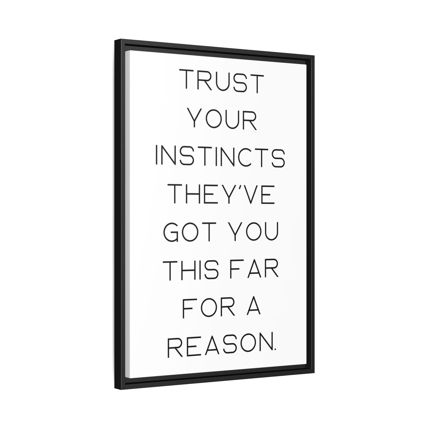 Motivational Salon Canvas – 'Trust Your Instincts' Wall Art