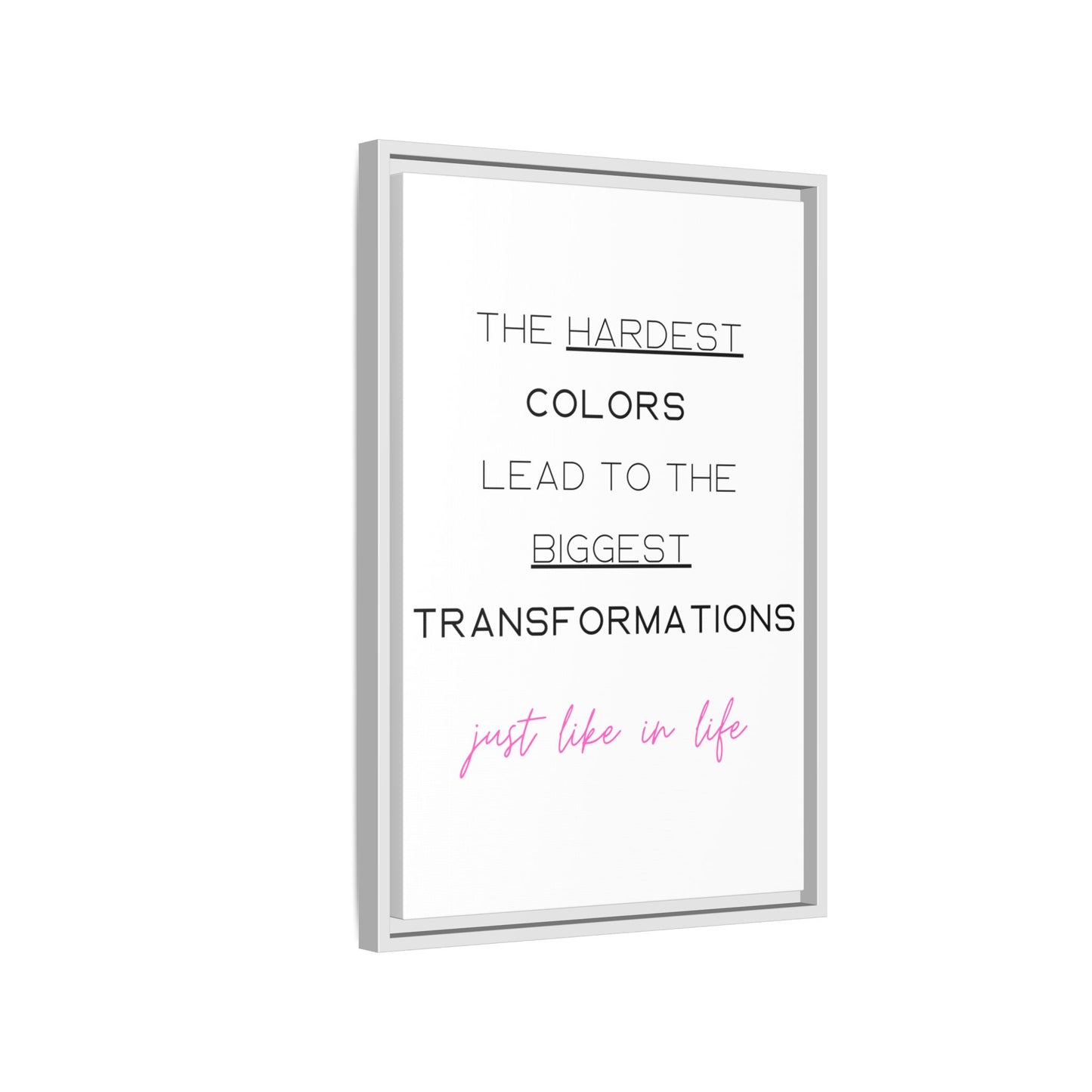Transformational Canvas – 'Biggest Transformations' Wall Art