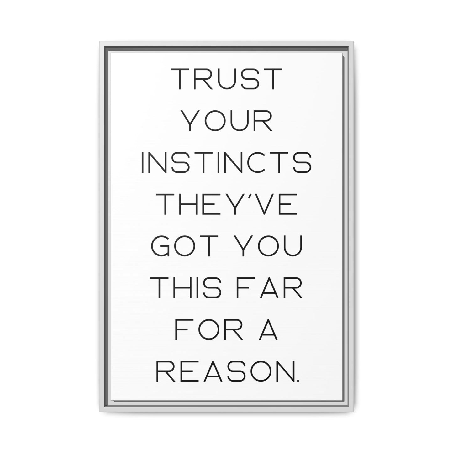 Motivational Salon Canvas – 'Trust Your Instincts' Wall Art