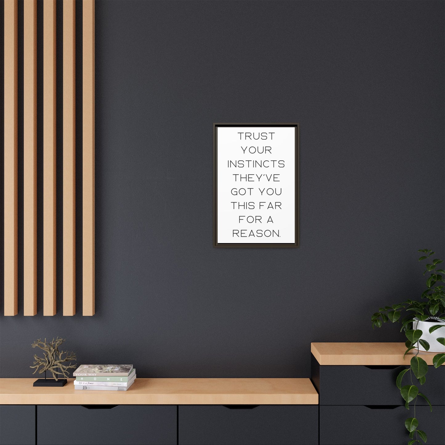 Motivational Salon Canvas – 'Trust Your Instincts' Wall Art