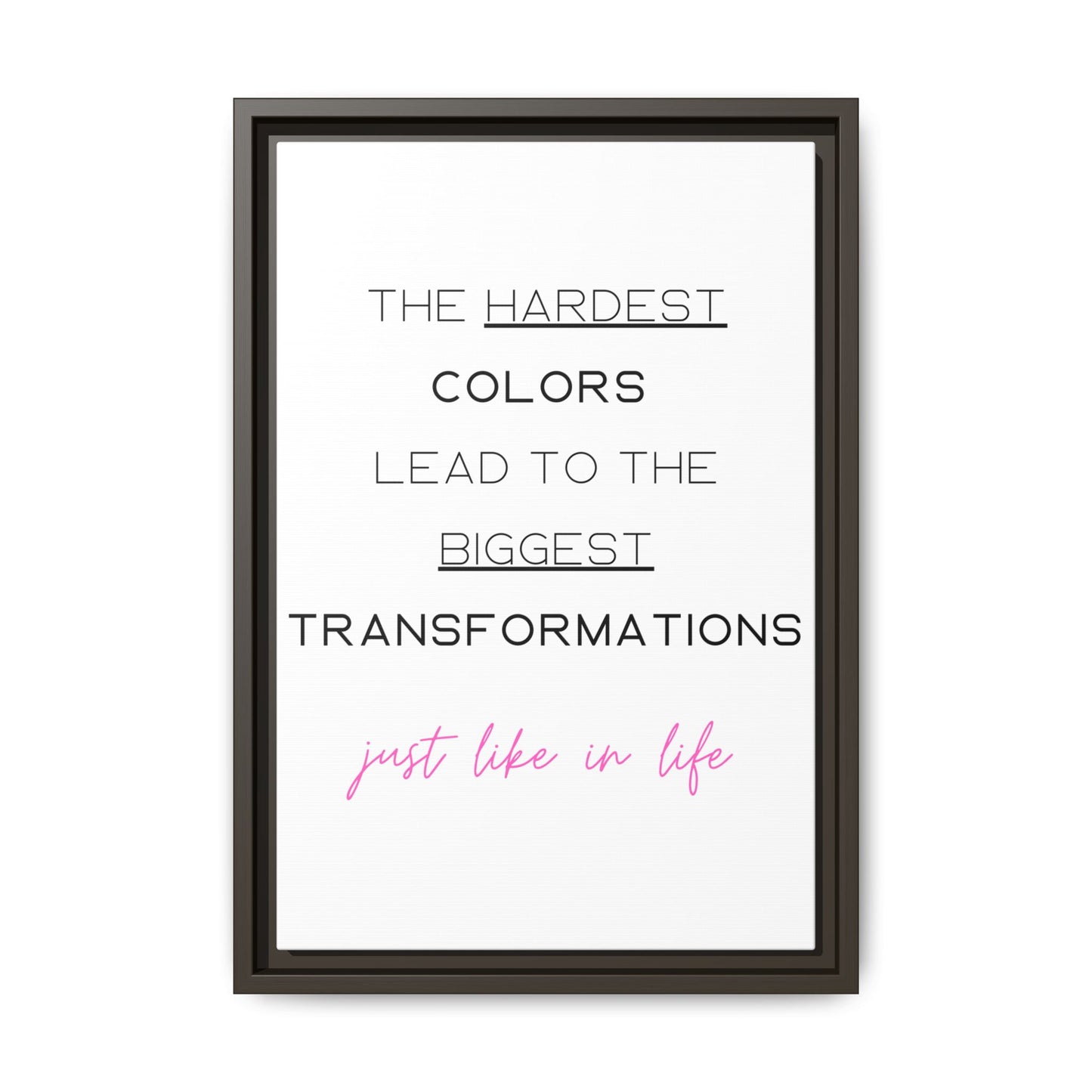 Transformational Canvas – 'Biggest Transformations' Wall Art