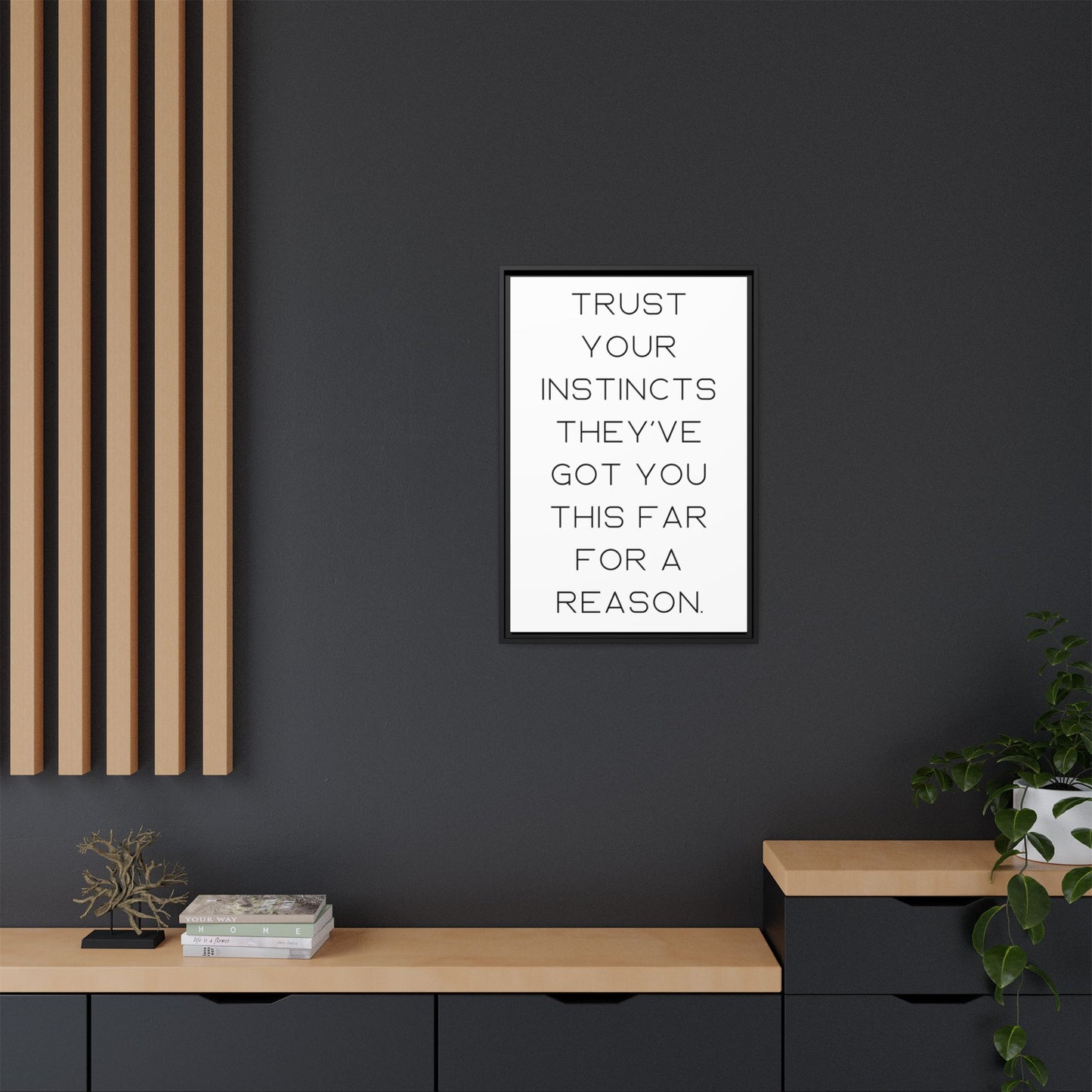 Motivational Salon Canvas – 'Trust Your Instincts' Wall Art