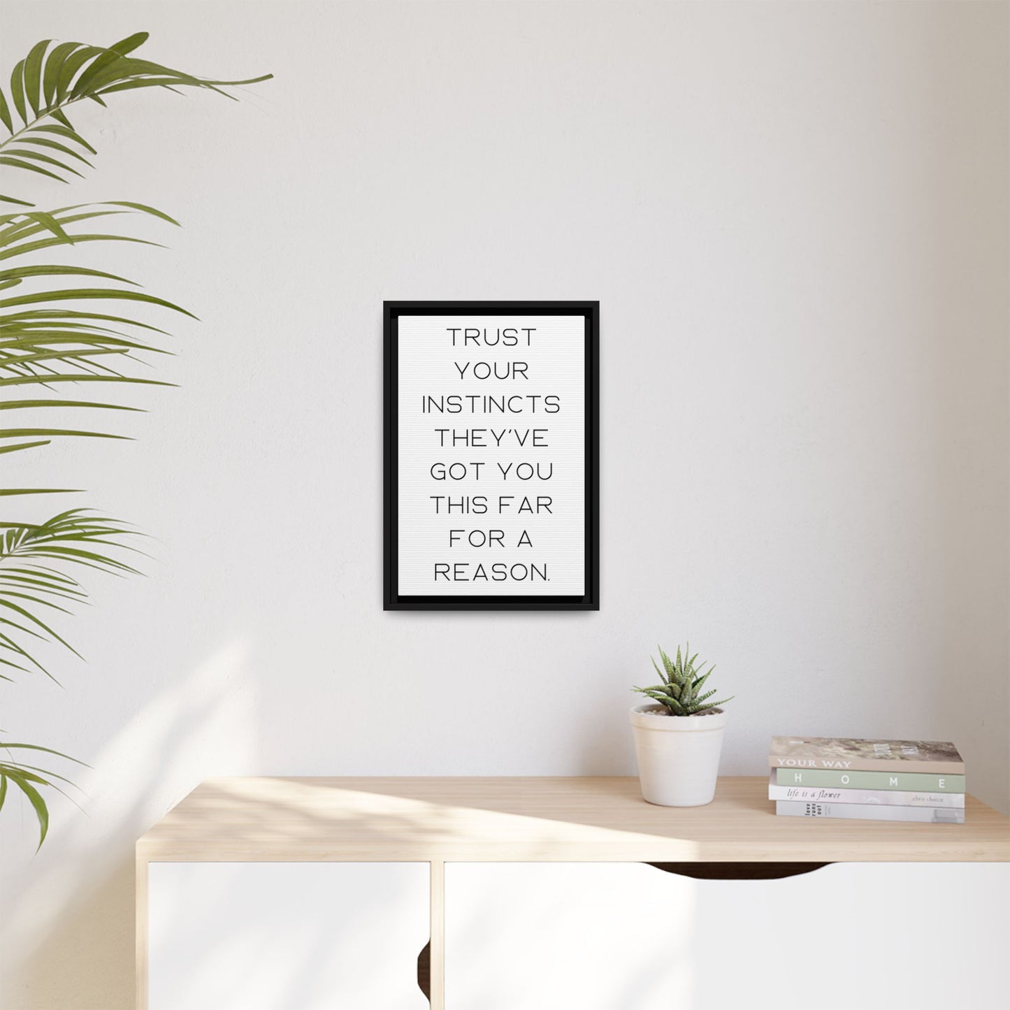 Motivational Salon Canvas – 'Trust Your Instincts' Wall Art