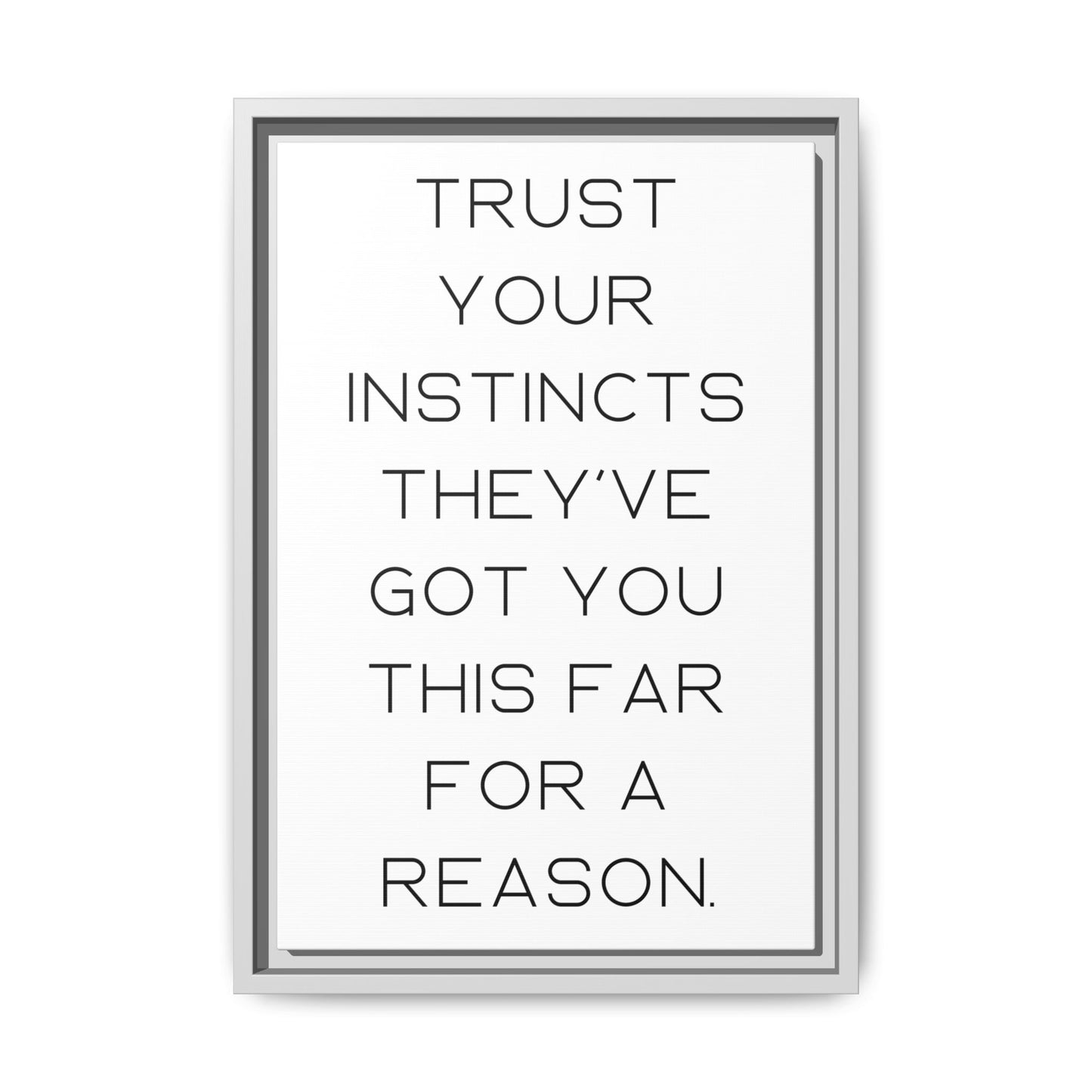 Motivational Salon Canvas – 'Trust Your Instincts' Wall Art