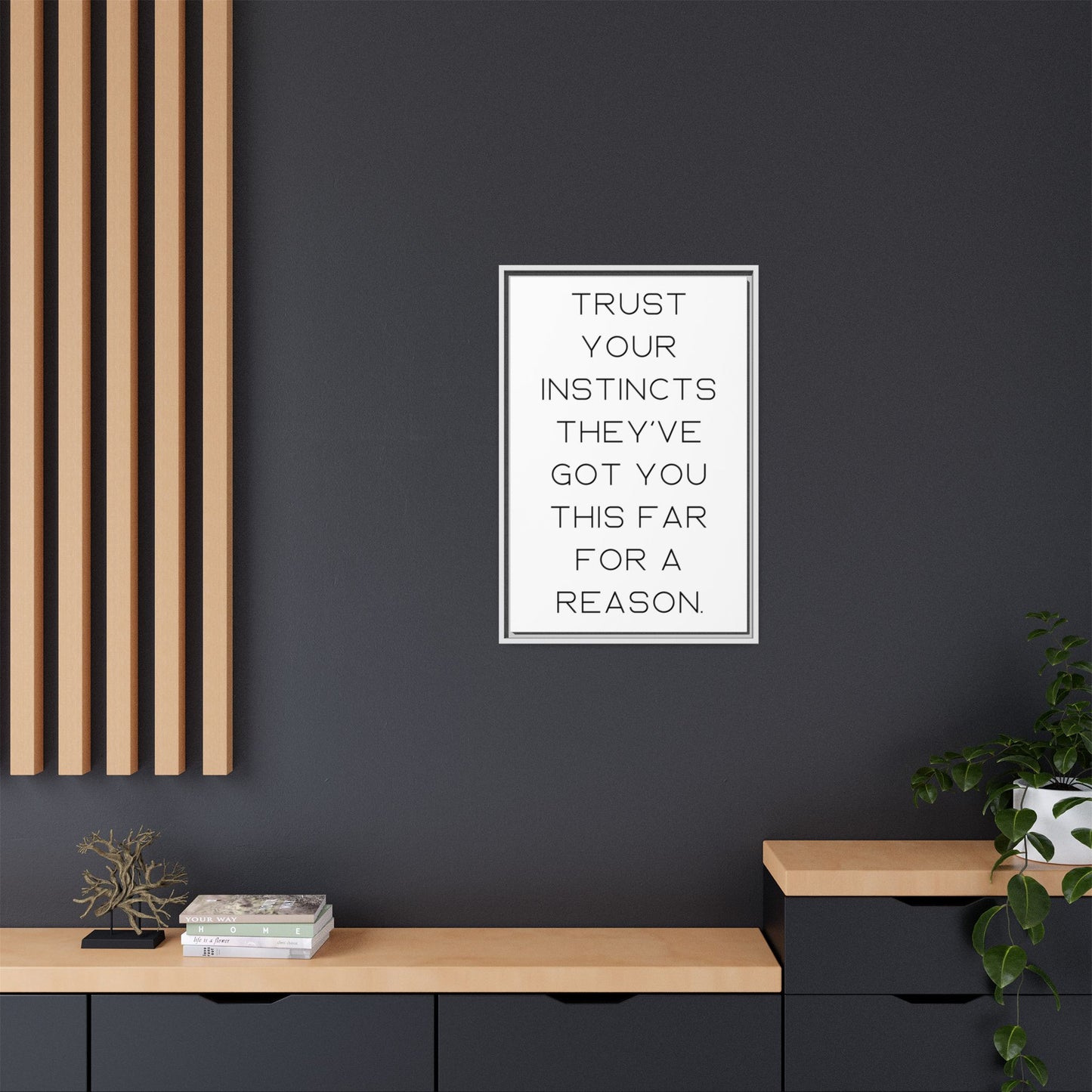Motivational Salon Canvas – 'Trust Your Instincts' Wall Art