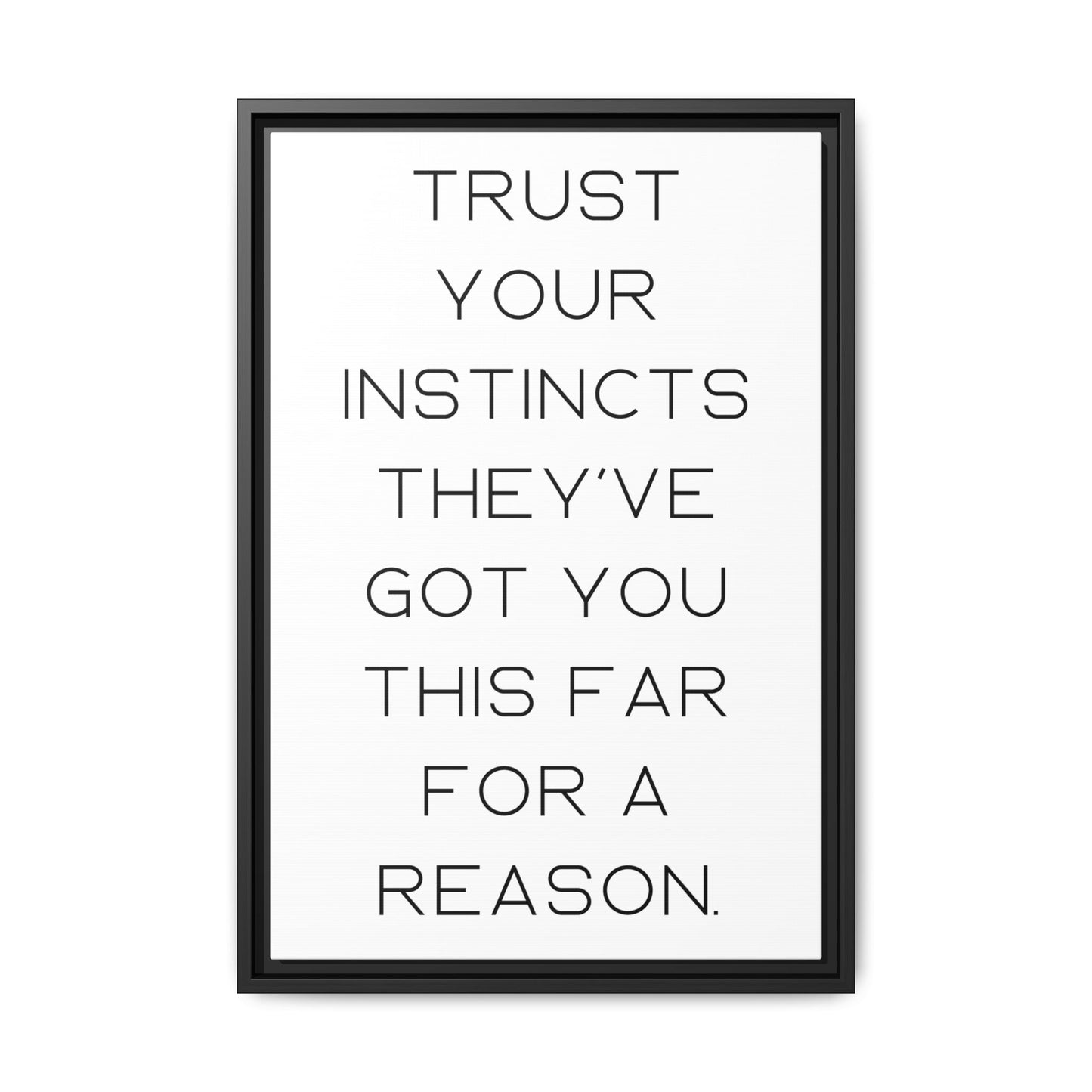 Motivational Salon Canvas – 'Trust Your Instincts' Wall Art