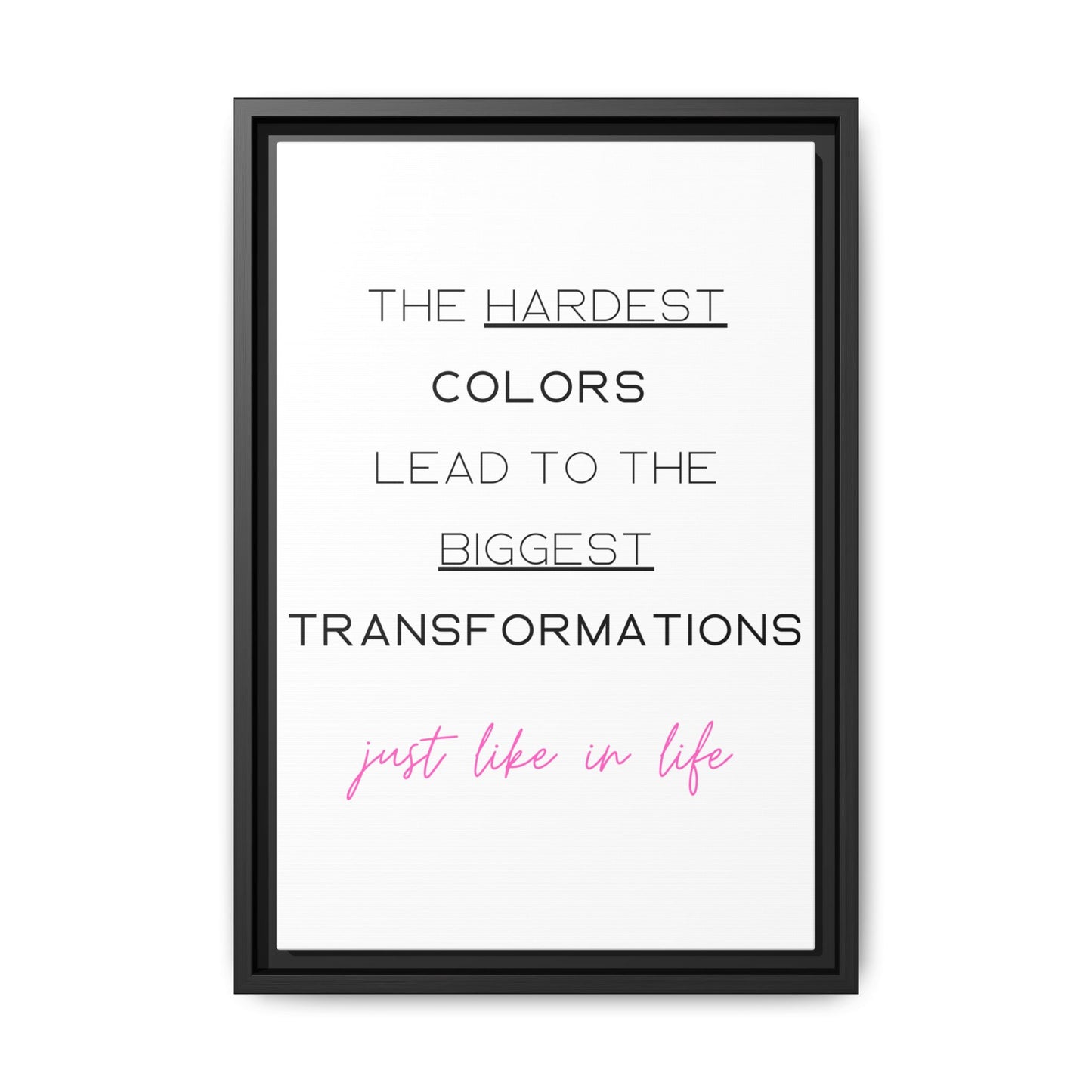 Transformational Canvas – 'Biggest Transformations' Wall Art