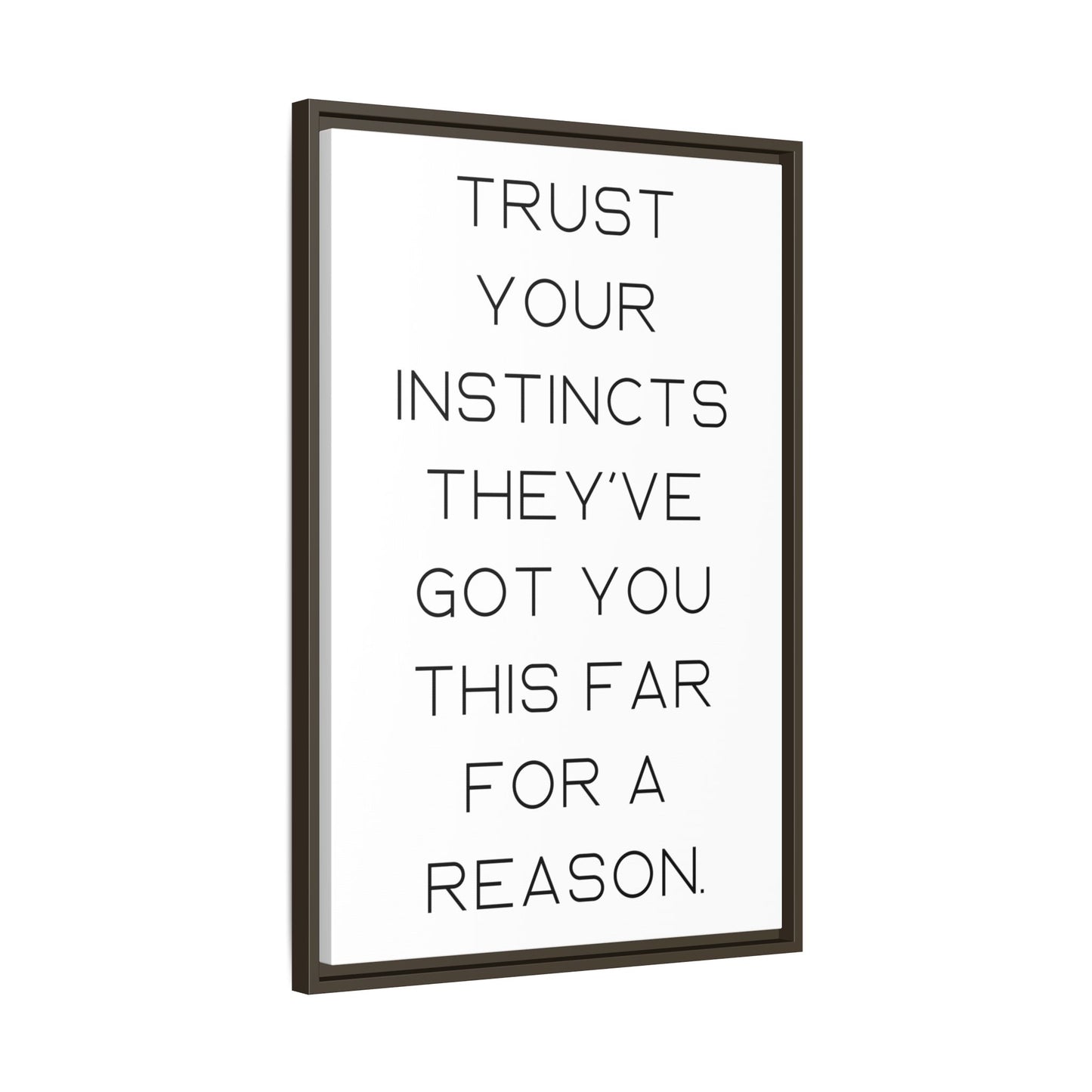 Motivational Salon Canvas – 'Trust Your Instincts' Wall Art