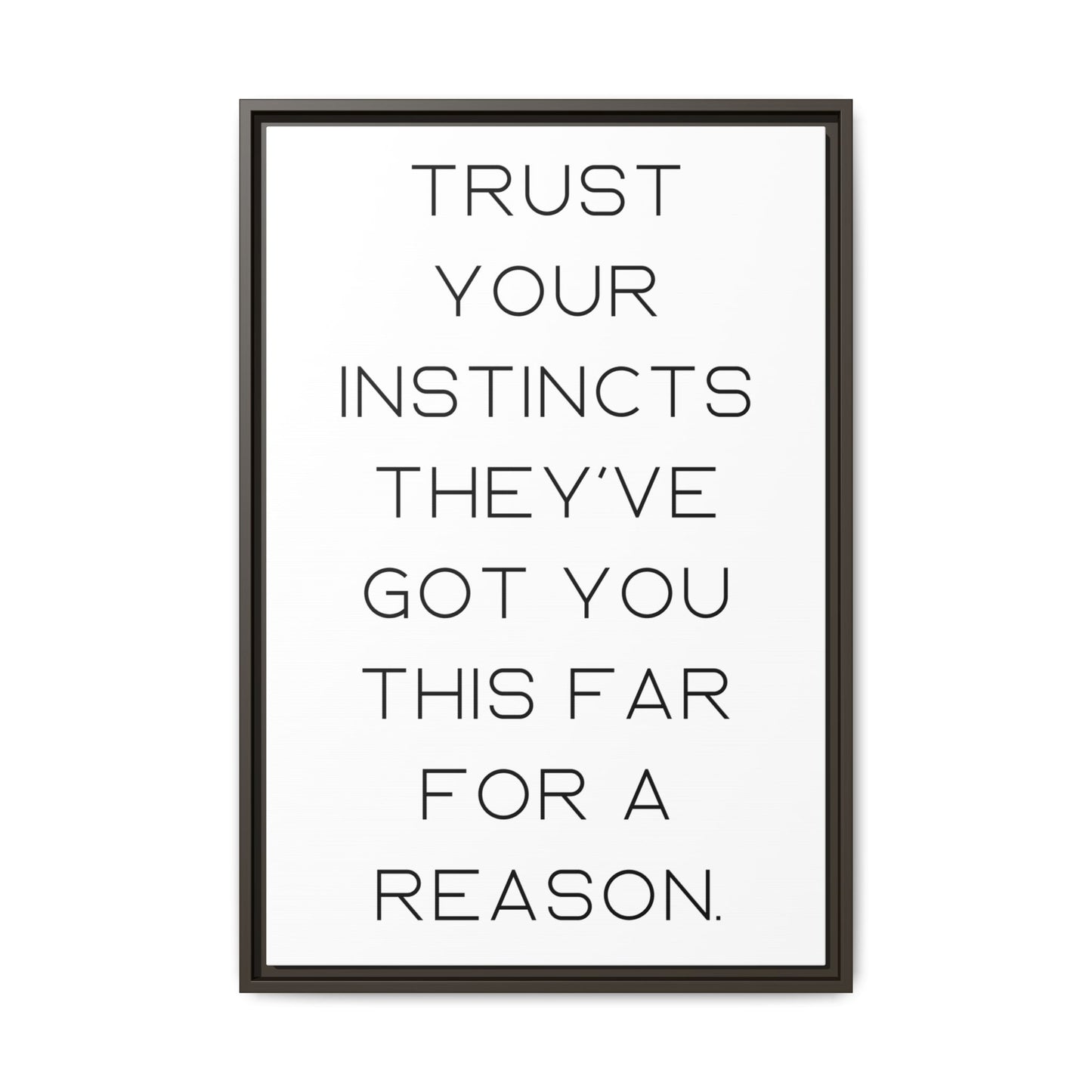 Motivational Salon Canvas – 'Trust Your Instincts' Wall Art