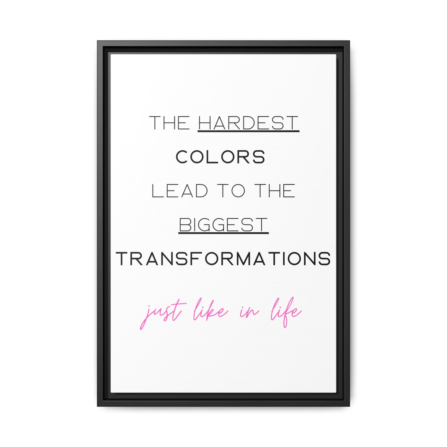 Transformational Canvas – 'Biggest Transformations' Wall Art