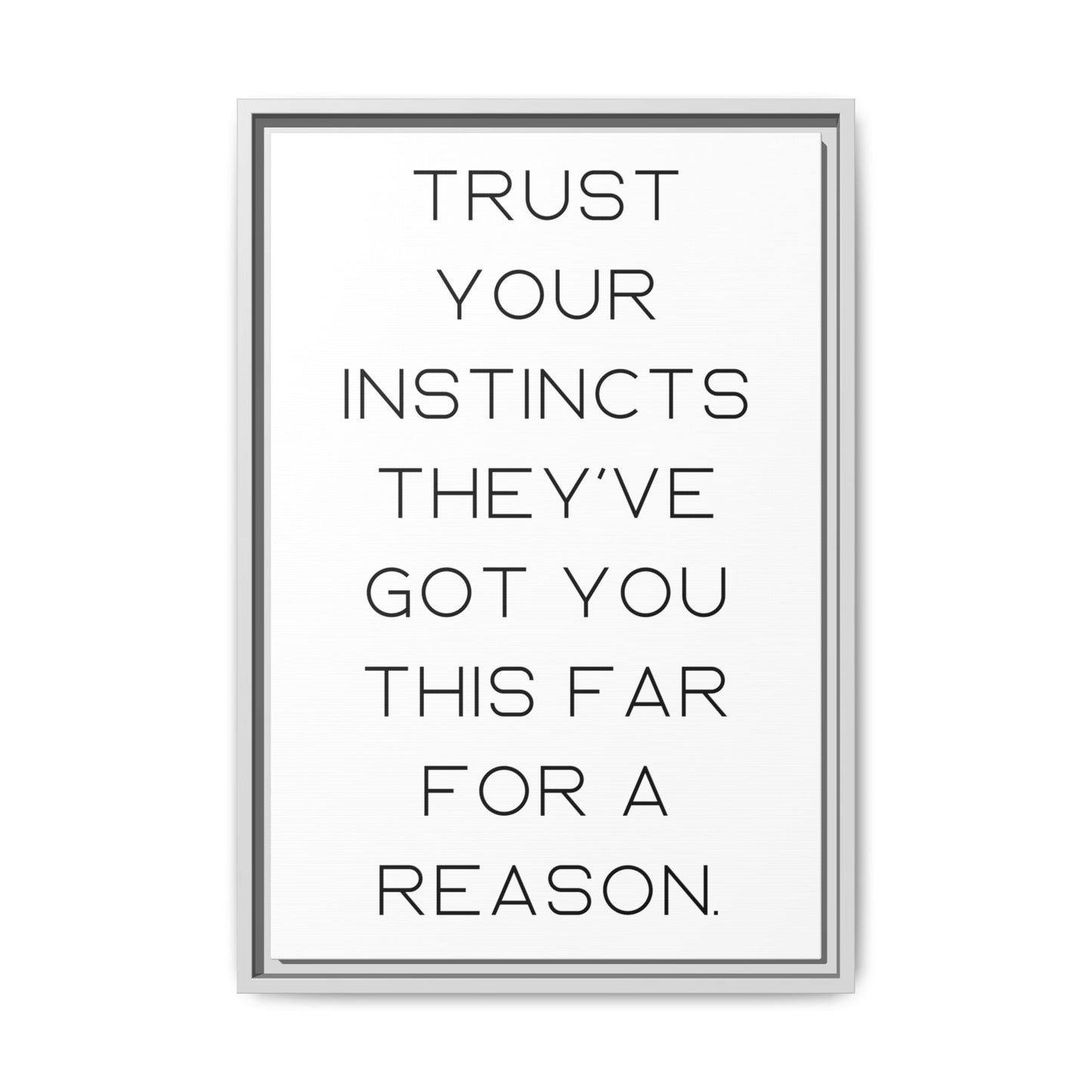 Motivational Salon Canvas – 'Trust Your Instincts' Wall Art