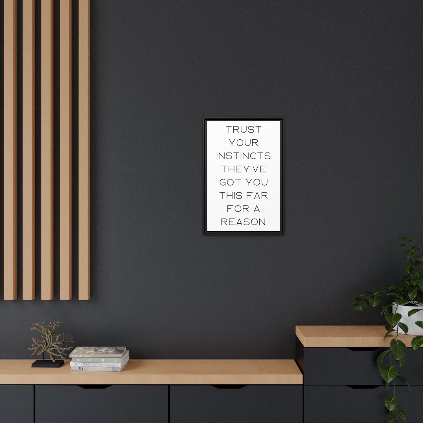 Motivational Salon Canvas – 'Trust Your Instincts' Wall Art