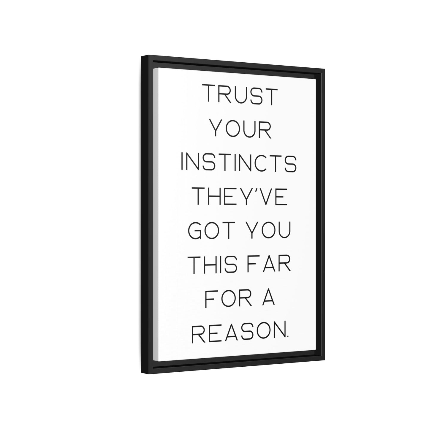 Motivational Salon Canvas – 'Trust Your Instincts' Wall Art
