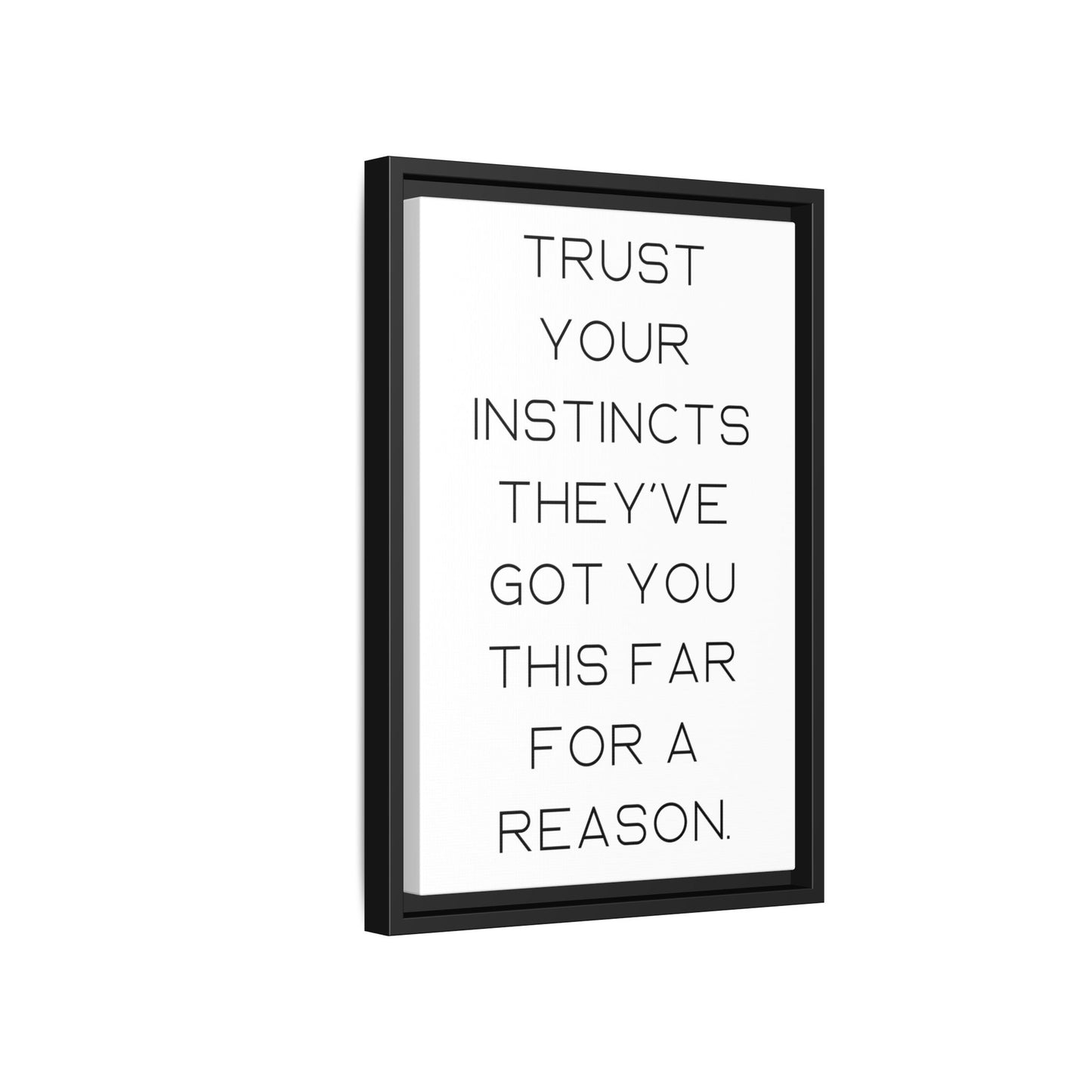 Motivational Salon Canvas – 'Trust Your Instincts' Wall Art