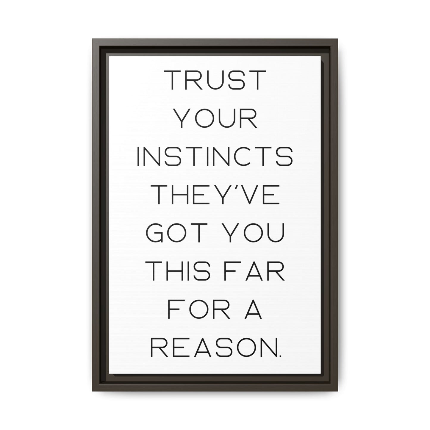 Motivational Salon Canvas – 'Trust Your Instincts' Wall Art