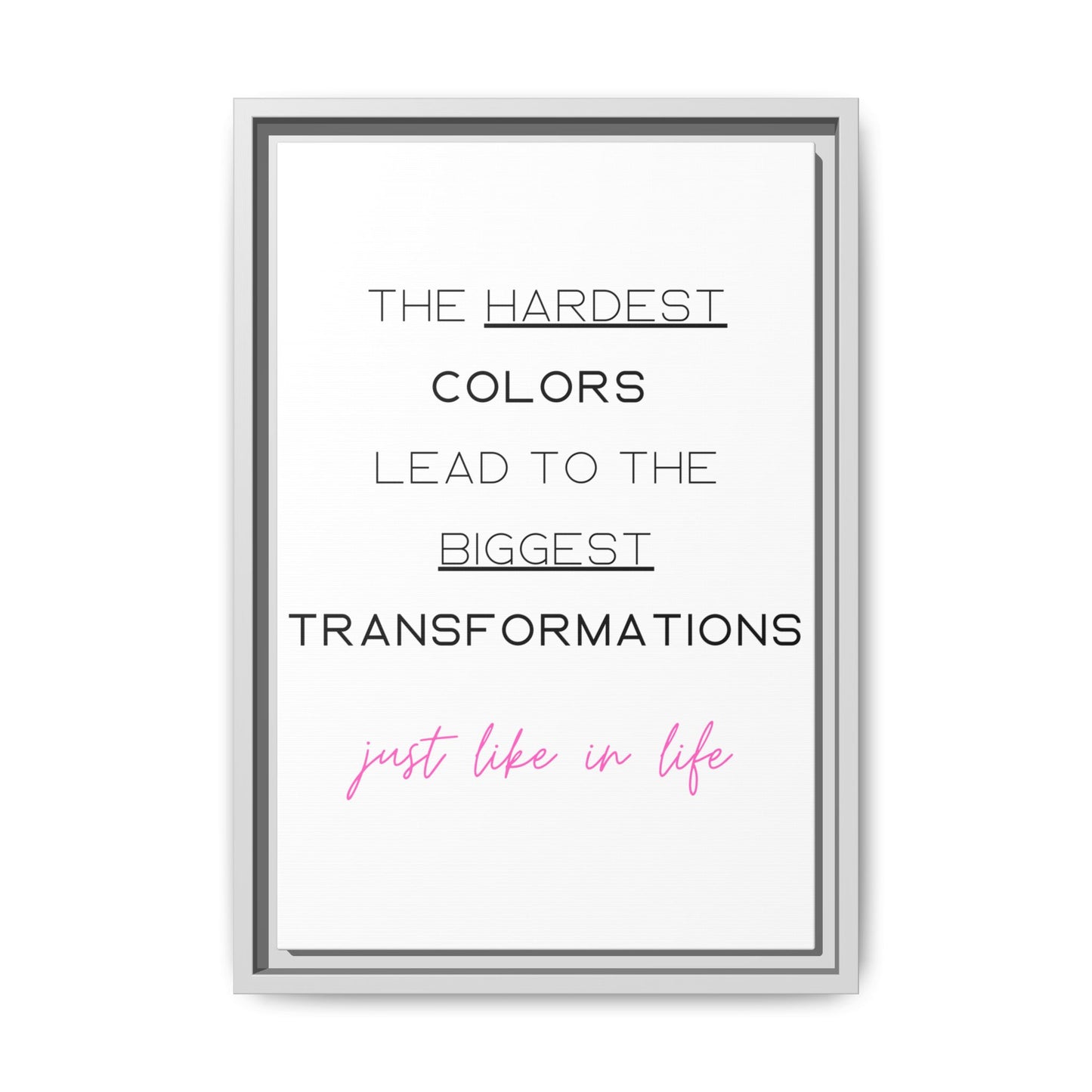 Transformational Canvas – 'Biggest Transformations' Wall Art