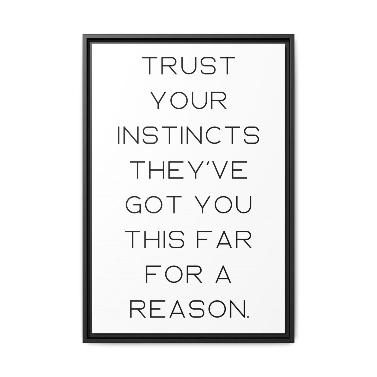Motivational Salon Canvas – 'Trust Your Instincts' Wall Art