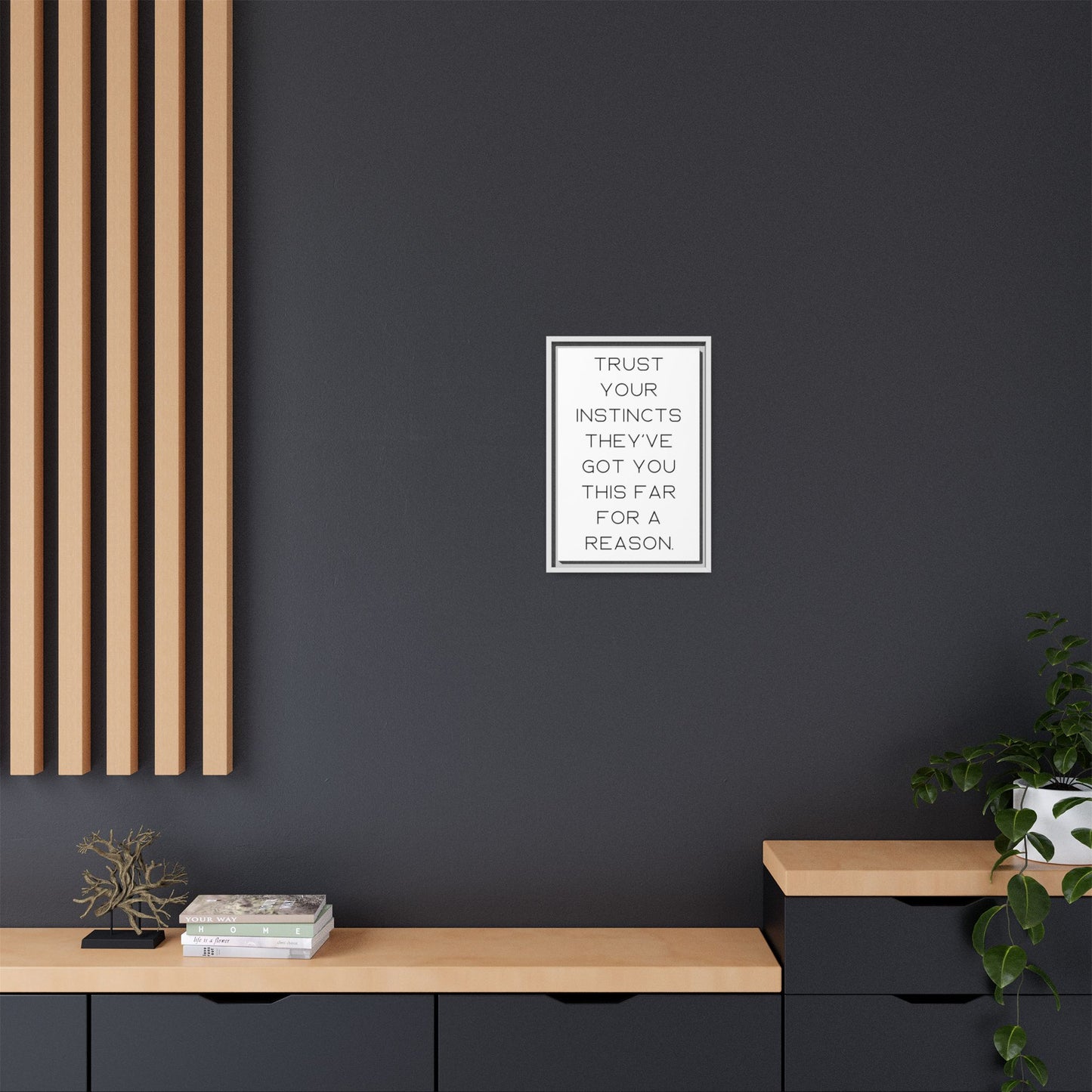 Motivational Salon Canvas – 'Trust Your Instincts' Wall Art