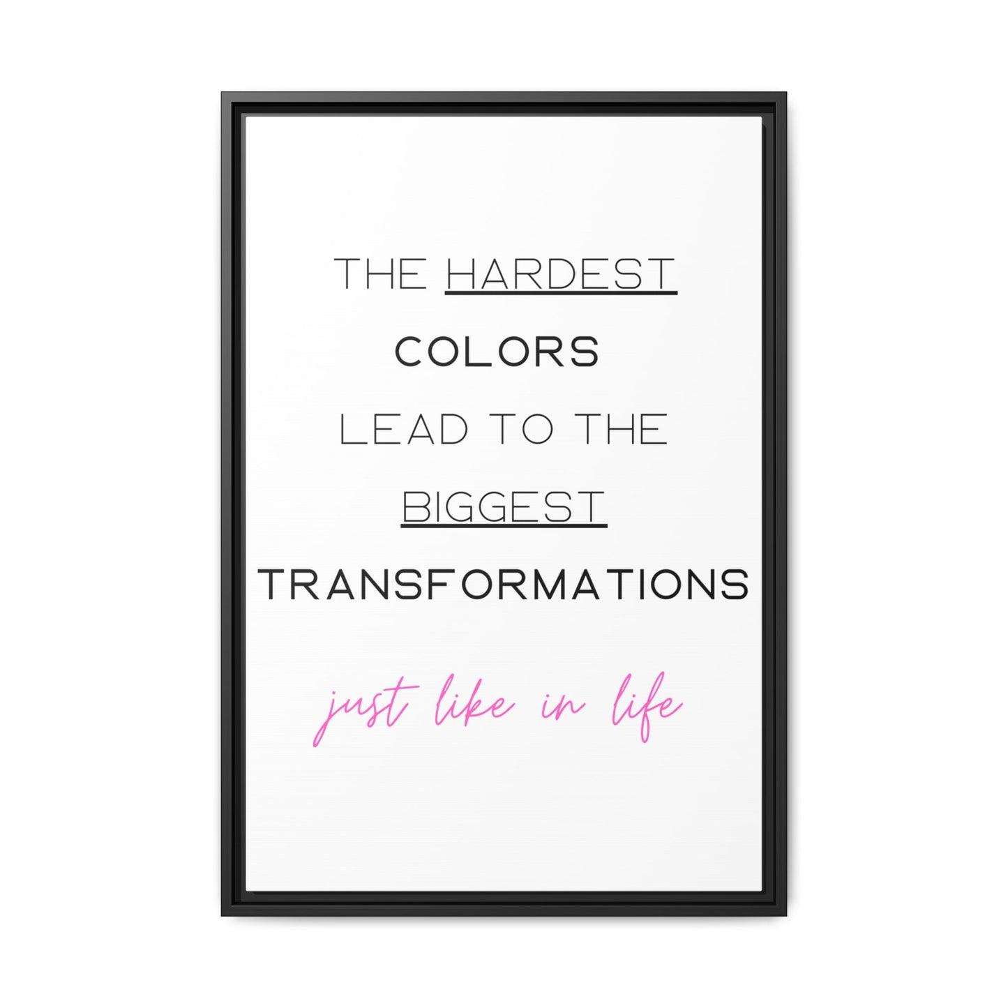 Transformational Canvas – 'Biggest Transformations' Wall Art