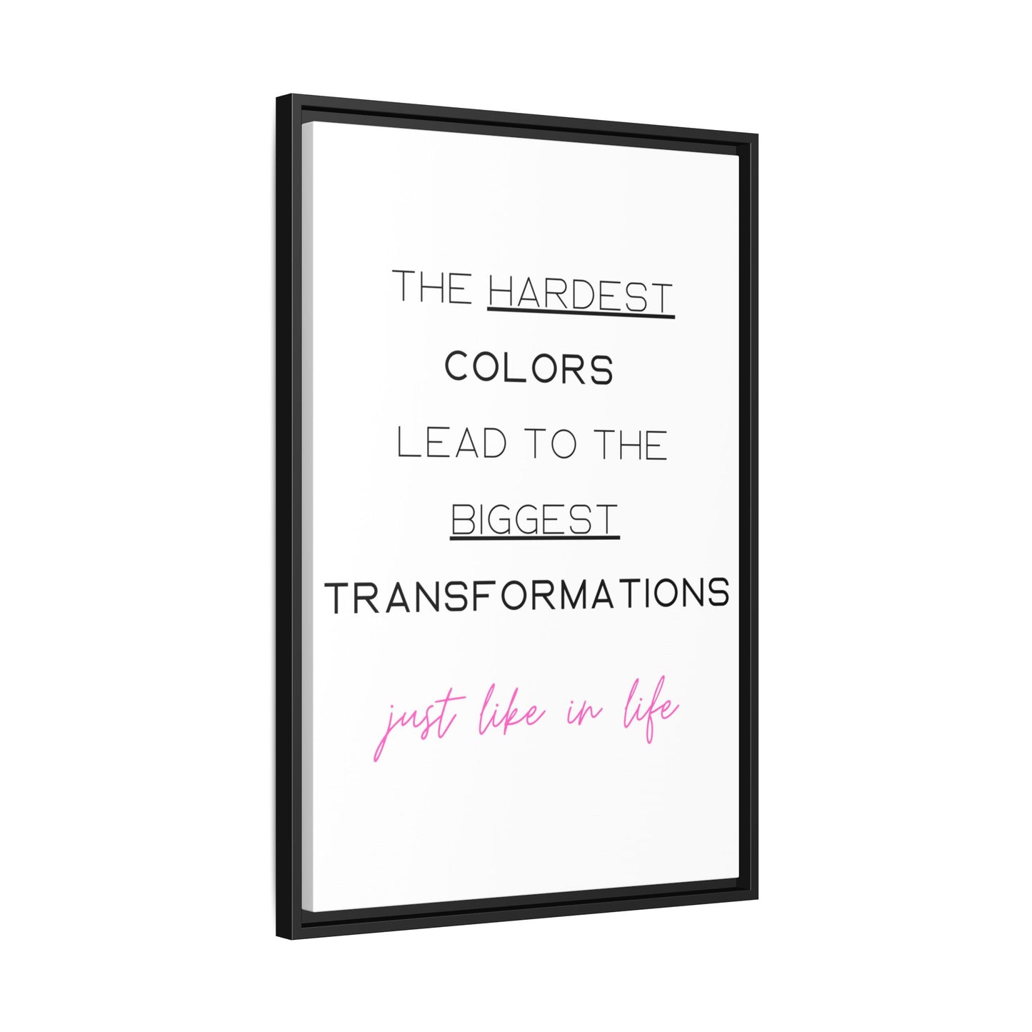 Transformational Canvas – 'Biggest Transformations' Wall Art
