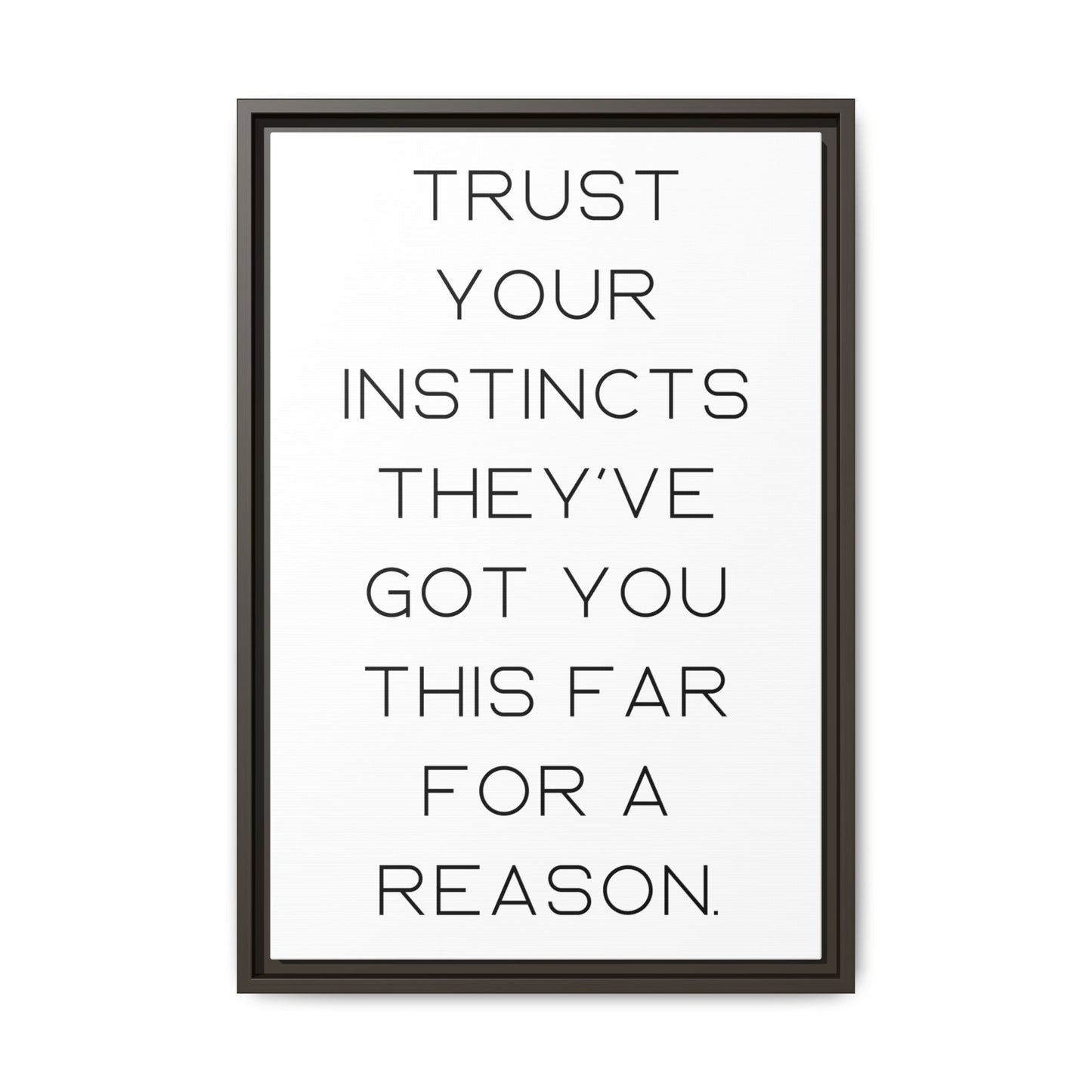 Motivational Salon Canvas – 'Trust Your Instincts' Wall Art