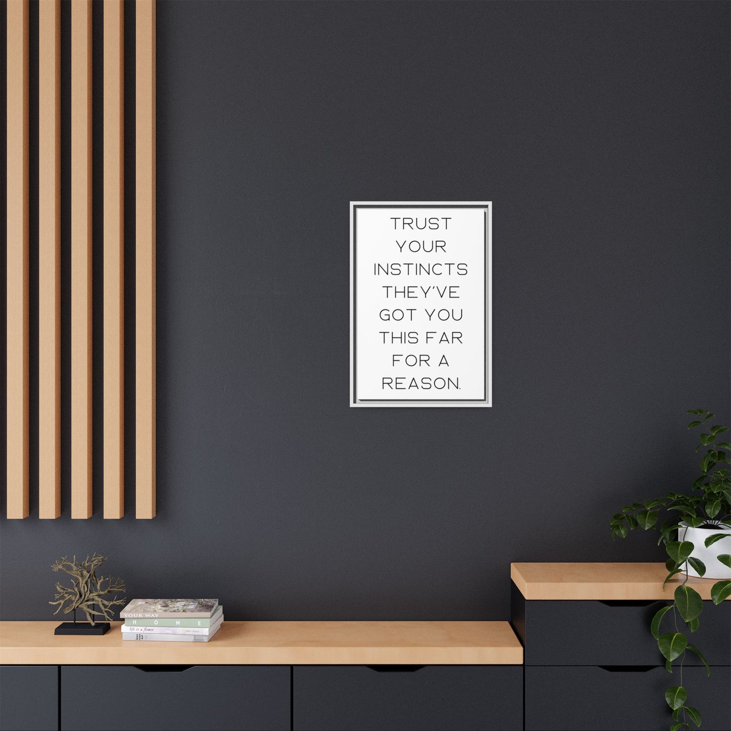 Motivational Salon Canvas – 'Trust Your Instincts' Wall Art