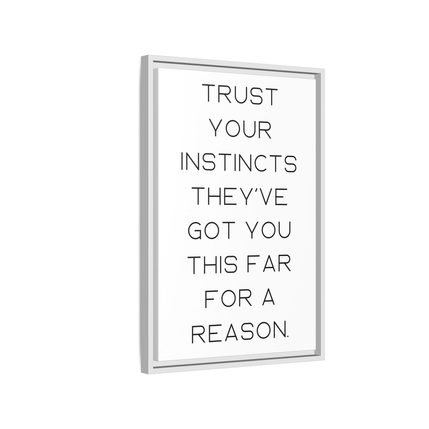 Motivational Salon Canvas – 'Trust Your Instincts' Wall Art