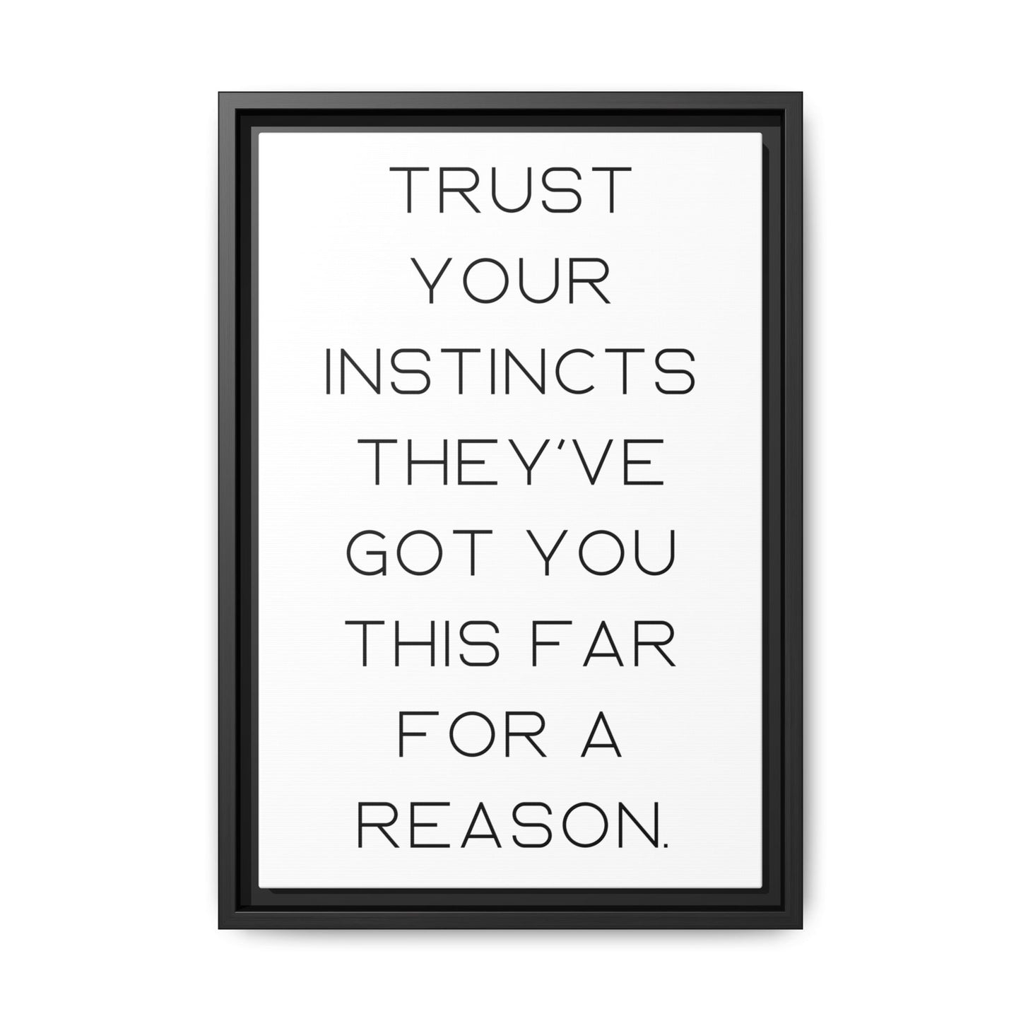 Motivational Salon Canvas – 'Trust Your Instincts' Wall Art