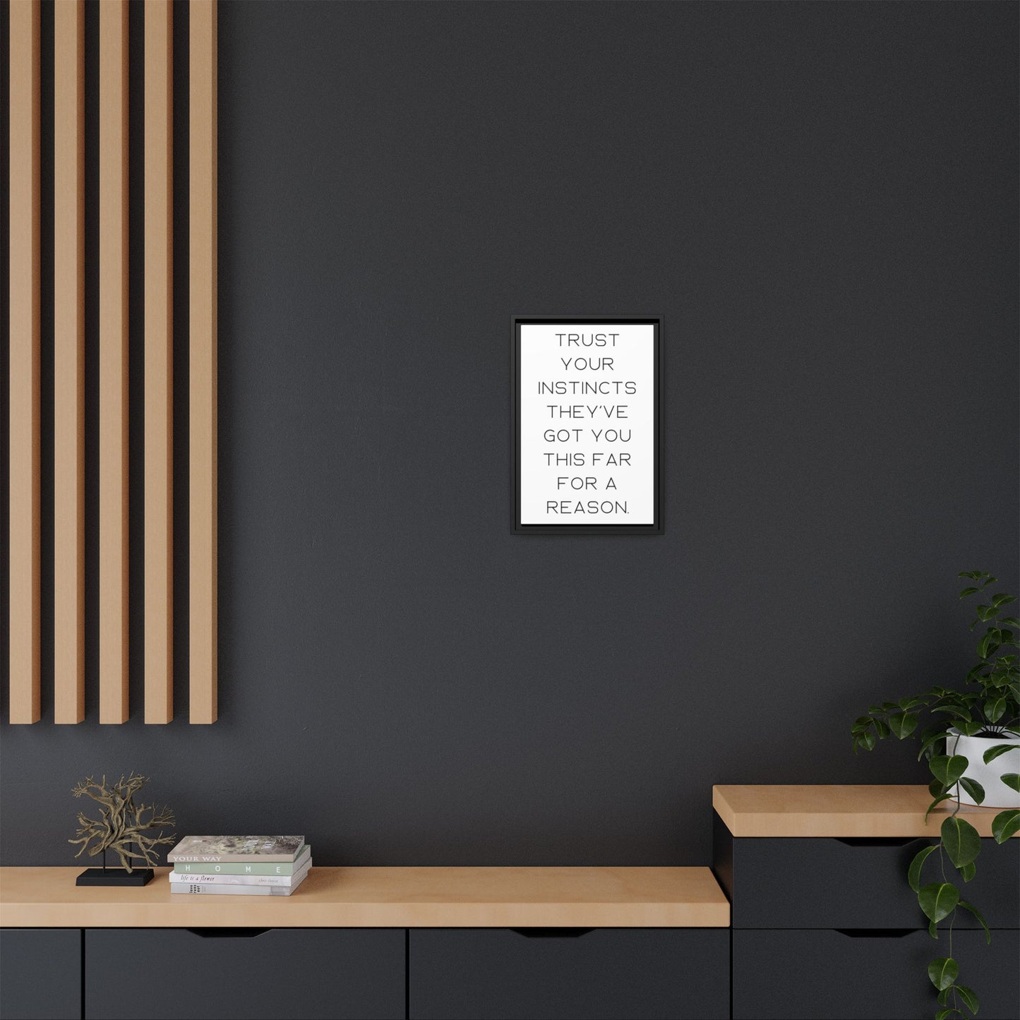 Motivational Salon Canvas – 'Trust Your Instincts' Wall Art