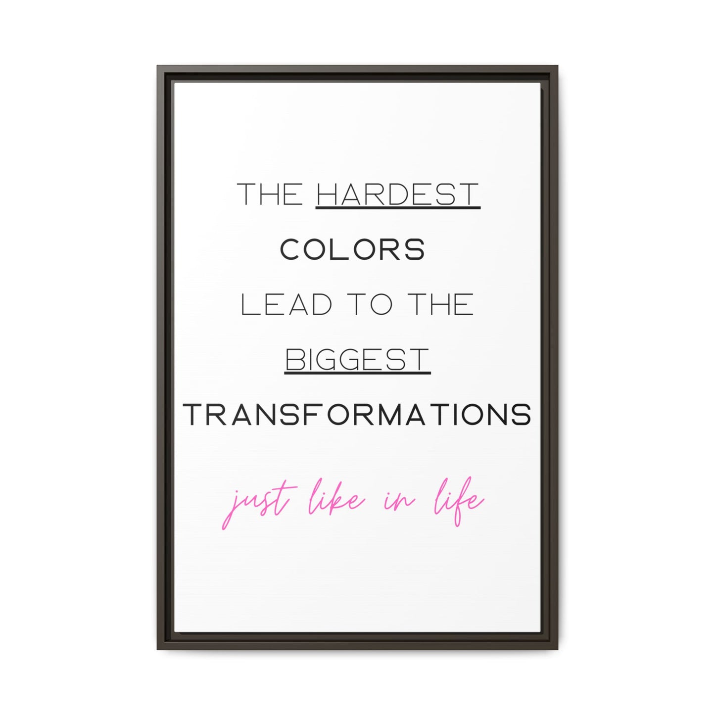 Transformational Canvas – 'Biggest Transformations' Wall Art