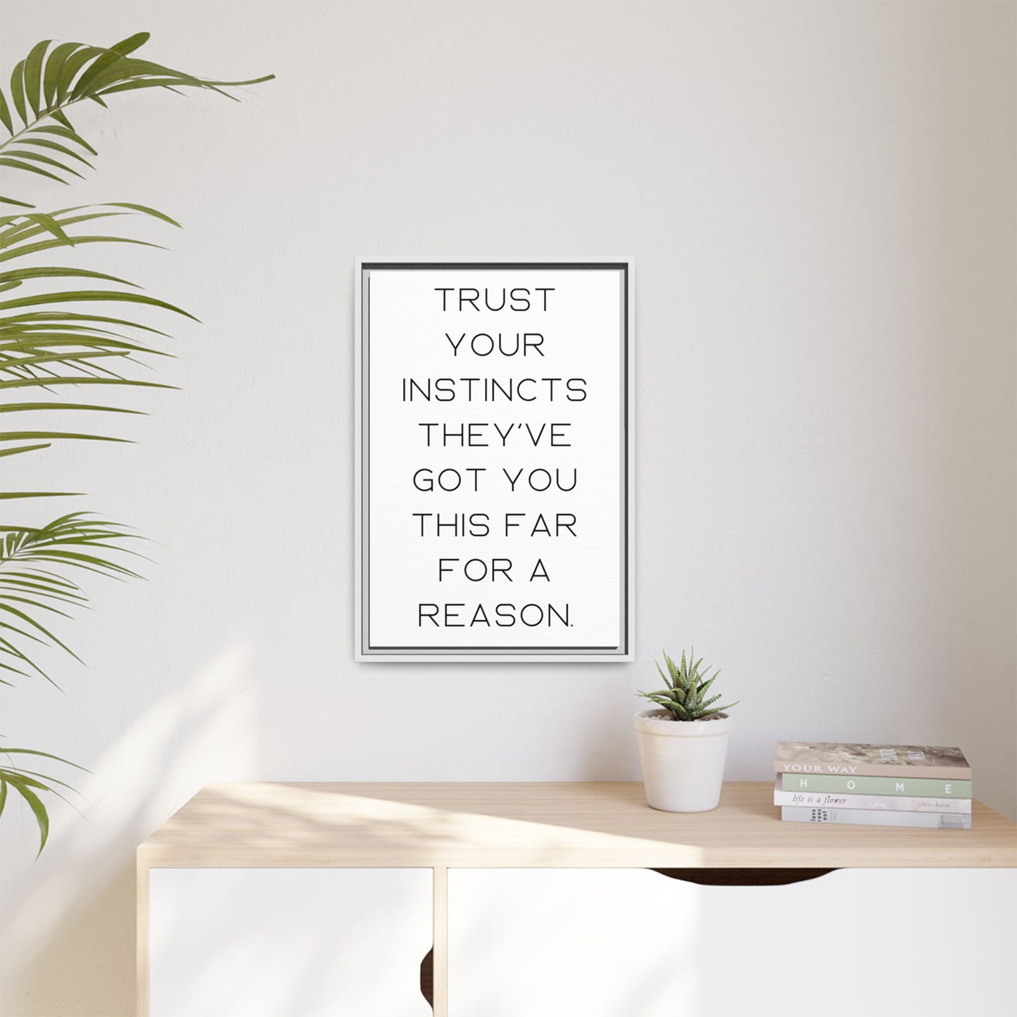 Motivational Salon Canvas – 'Trust Your Instincts' Wall Art