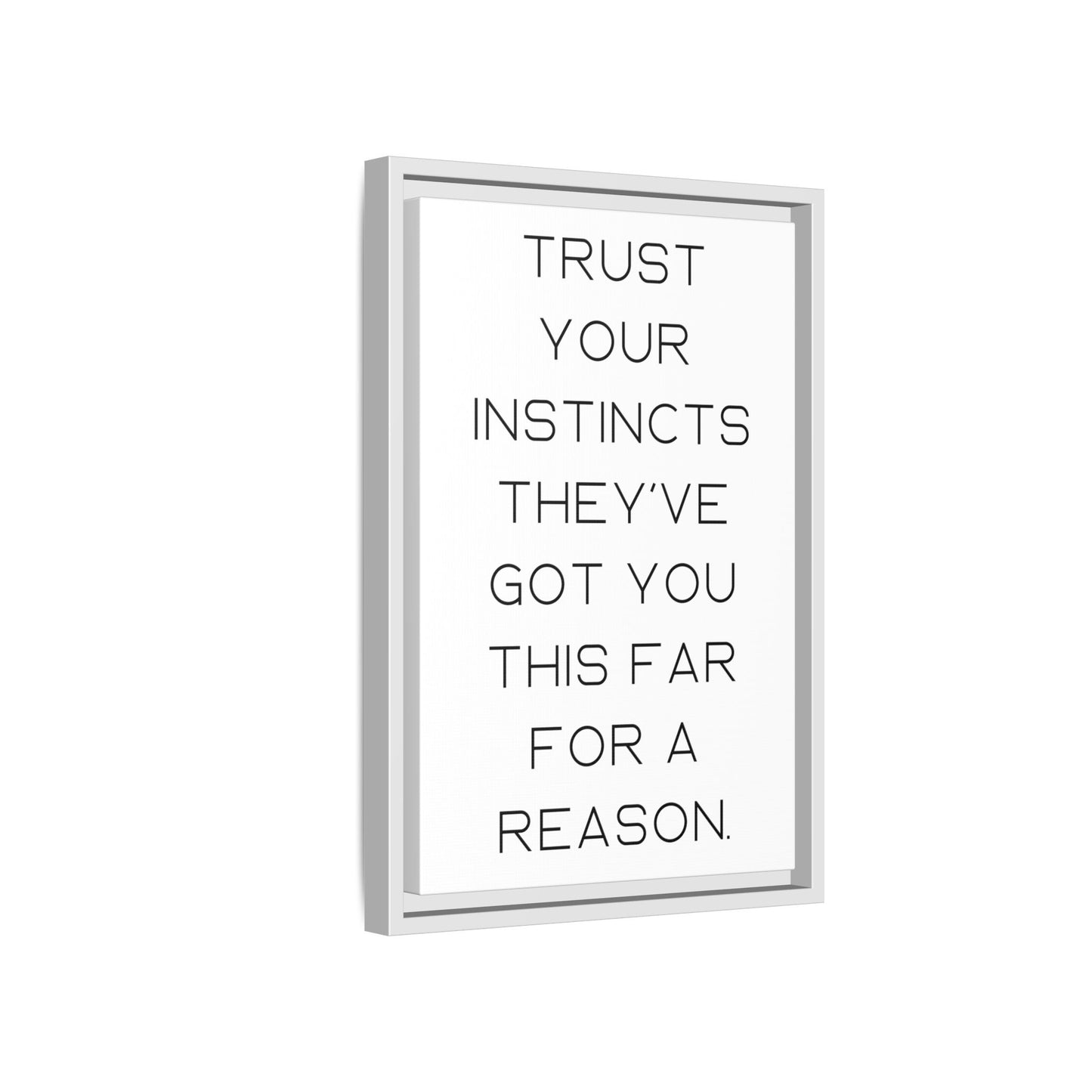 Motivational Salon Canvas – 'Trust Your Instincts' Wall Art
