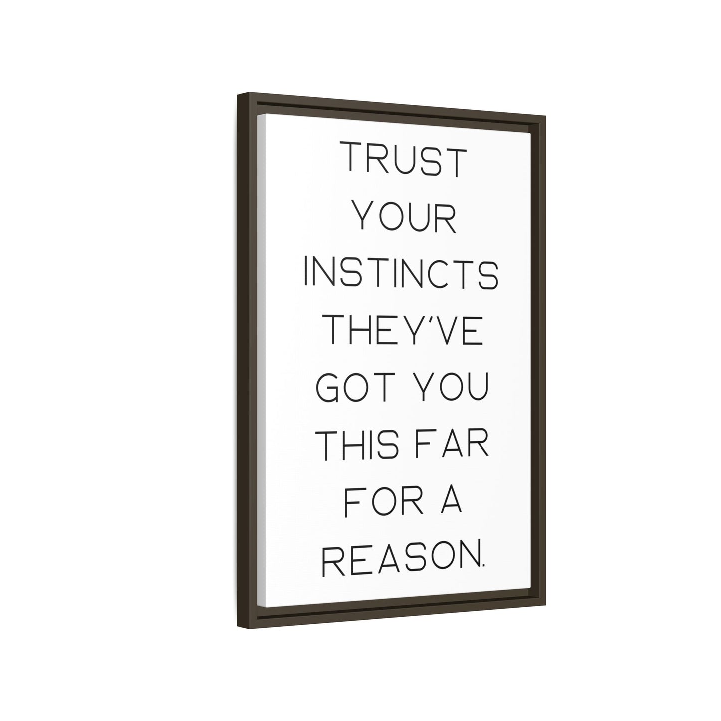 Motivational Salon Canvas – 'Trust Your Instincts' Wall Art